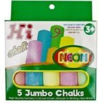Neon Jumbo Chalks 5 Sticks
