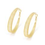 Goldair Gold Tone Multi Strand Hoop Earrings