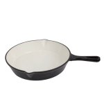 Royal Homeware Cast Iron Enamel Frying Pan - 20CM - White