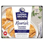 Farmer Brown Frozen Fillet Lightly Lightly Breaded Crumbed Chicken 360G