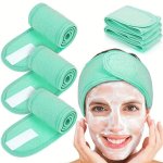 Stretchy Terry Cloth Spa Headband For Hair And Makeup - Perfect For Spa Facials And Sports