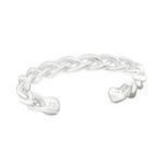 Omari - 925 Sterling Silver Weave Toe Ring Adjustable