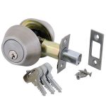 40-D102-3101 Double Cylinder Deadbolt - Satin Silver