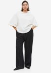 High-waisted Tailored Trousers - Black Grey Multi