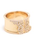 Goldair Gold Plated Cubic Zirconia Chunky Cluster Ring - M l