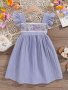 Elegant Embroidered Ruffle Suspender Dress For Girls - Spring Summer Clothing Casual Wear Party Gift