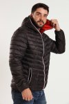 Mens Hooded Puffer Jacket With Easy Carry Bag