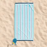 Velour Stripe Beach Towel Lagoon Cove