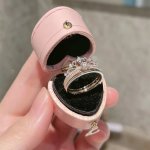 Lovely Princess Ring Double-layer Crown Combination Ring Copper Inlaid Artificial Diamond Zirconia Ring Adjustable Size Gift Of