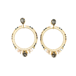 African Chic Chai Beaded Earrings - Nude Grey