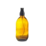 100ML Amber Glass Generic Bottle With Atomiser Spray - Black 28 410