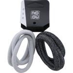 Hair Elastics Silver & Slate 3.5CM 6 PACK