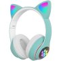 Cat Style Multi-purpose Wireless Gaming Headset - Green