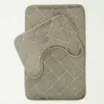 Two Piece Athens Memory Foam Mat - Light Grey