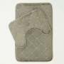 Two Piece Athens Memory Foam Mat - Light Grey