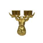 Goldair Gold Reindeer Candleholder 18.5CM