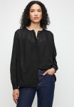 Edit Pleat Detail Voile Shirt - Black