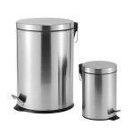 3 L + 20 L Steel Pedal Bin Combo Set Roma - Silver