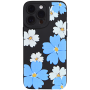 Black - Phone Case With Blue Florals & Pro Camera - Iphone 14 Pro Max