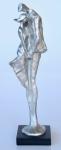 Couple Statue – Resin – Silver – 39X10CM