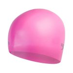 Speedo Plain Moulded Silicone Swim Cap Chrome