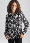 Sissy Boy Bossy Babe: Branded Button Up Shirt - Black white