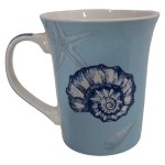 Ceramic Mug Shells And Sea Stars 10CM