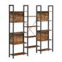 Luanda Storage Bookcase Shelf 14 Shelves Brown