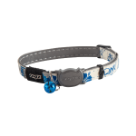 Rogz Glowcat Collar - Blue Floral Design