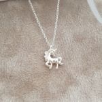 Lacey 925 Sterling Silver Unicorn Dainty Necklace 12MM 45CM Chain