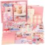 Diy Journaling Kit Aesthetic Scrapbook Supplies Kit Pink Journal 155PCS