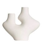 Nordic White Ceramic Flower Vase 25 X 25 X 9 Cm