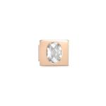 Composable Glam Link With Cz White Rose Finish