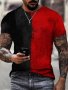 Men's Color Matching Wings Graphic Print T-Shirt Short Sleeve Crew Neck Tee Men's Clothing For Summer Outdoor