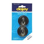 2 Piece Plastic Bath Plug Black Black G557