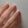 24 Pcs Set Of Tiny Oval Shaped Press On Nails With White Edge Suitable For Women Daily Fake Nails