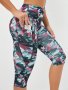 High Waist Skinny Sports Yoga Capri Pants Butt Lifting Slim Women's Yoga Printed Capri Leggings