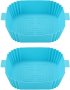 Air Fryer Liners Reusable-silicone Air Fryer Liner Accessories Square 2PCS Air Fryer Liners Square Silicone Air Fryer Basket Pot