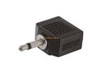 Audio Adapter 3.5MM Mono Jack - 2X 3.5MM Mono Socket - 3.5MM Mono Jack - 2X 3.5MM Mono Socket