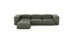 Four Module Chaise Sofa - Leather - Olive - 314CM X 199CM