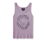 Women’s Willie G Circle Skull Sketch Art Ribbed Tank – Jam