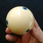 Professional 2-1 4" Adjustable Size Pool billiard Ball With 6 Blue Dots - Resin Material Suitable For All Ages