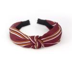 Red Yellow And White Stripe Knot Headband
