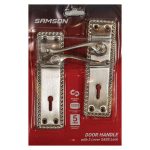 Samson Lockset Key 3 Lever Georgian 6 Inch - Satin Nickel - Mica Online