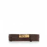 Thin Twist Lock Belt -chocolate brown