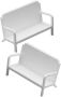 Sofa-shaped Business Card Holder Desktop Organizer Multi-card Display Stan