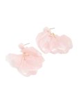 Goldair Gold Pink Pearlised Petal Flower Drop Earrings