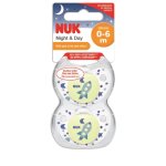 Nuk Soother Silicone Night & Day Boy - Size 1