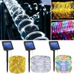 12M 100 LED Solar Color Light Strip - Warm White