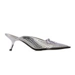 Pointed Kitten Heels -silver